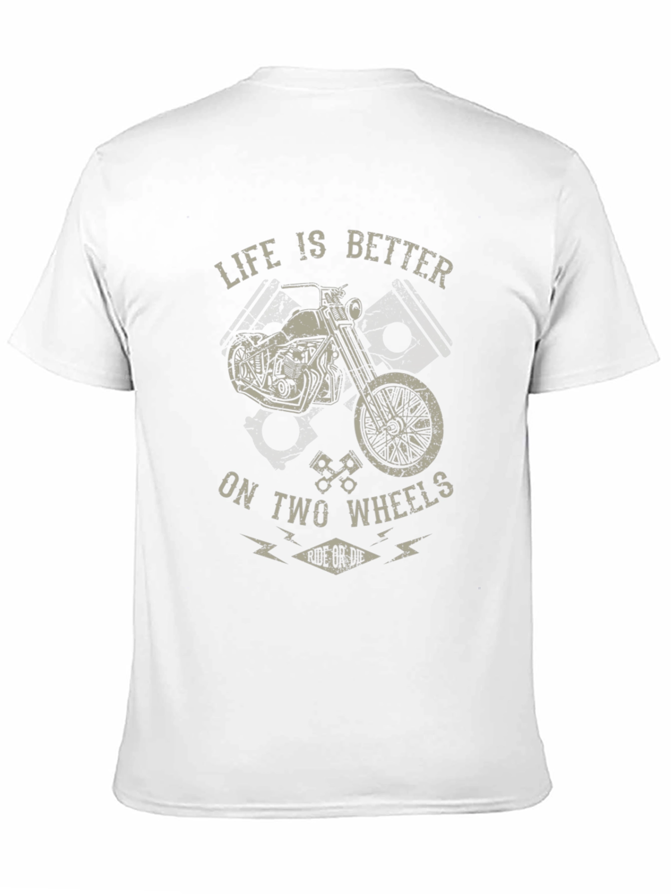 Motorcycle Graphic T-Shirt - Ride or Die Biker Tee