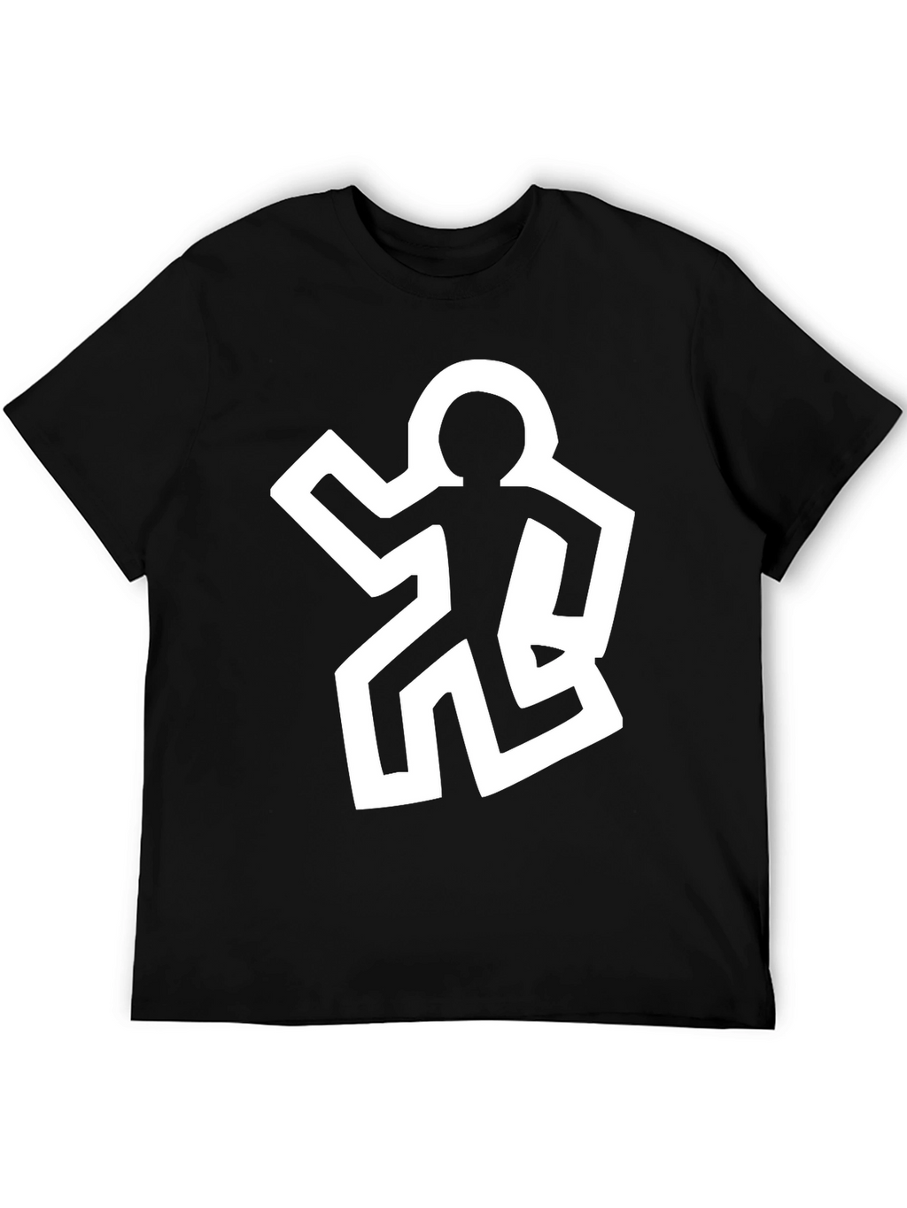 Abstract Man Graphic Black Tee