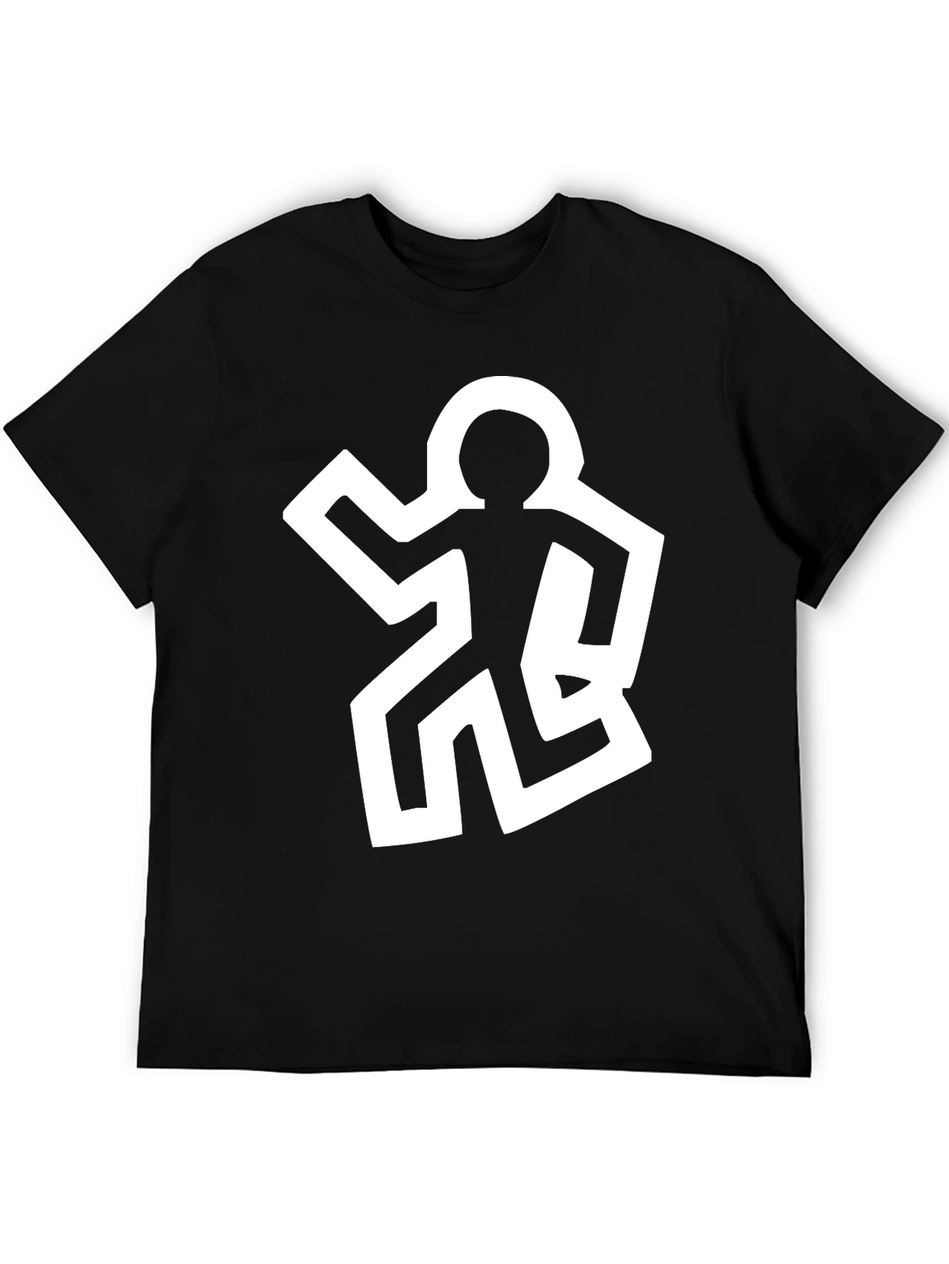 Abstract Man Graphic Black Tee
