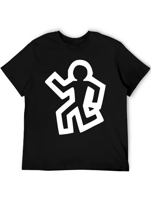 Abstract Man Graphic Black Tee