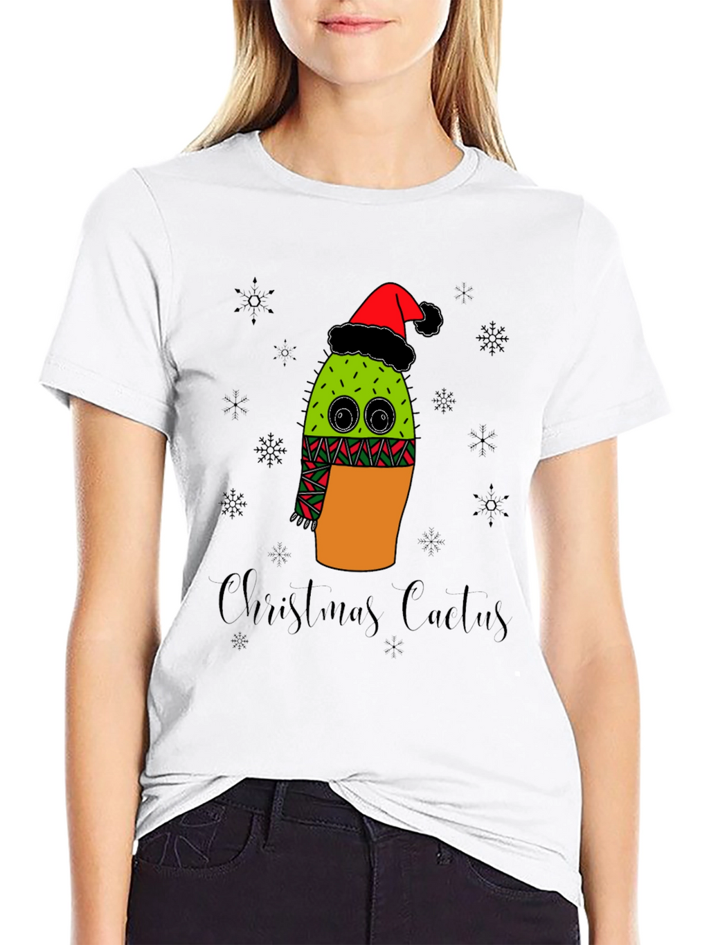Christmas Cactus T-Shirt - Holiday Graphic Tee
