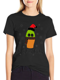 Christmas Cactus T-Shirt - Holiday Graphic Tee