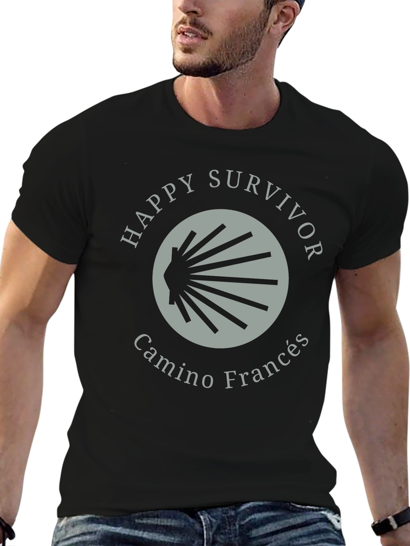 Camino Frances T-Shirt - Happy Survivor Pilgrim Tee