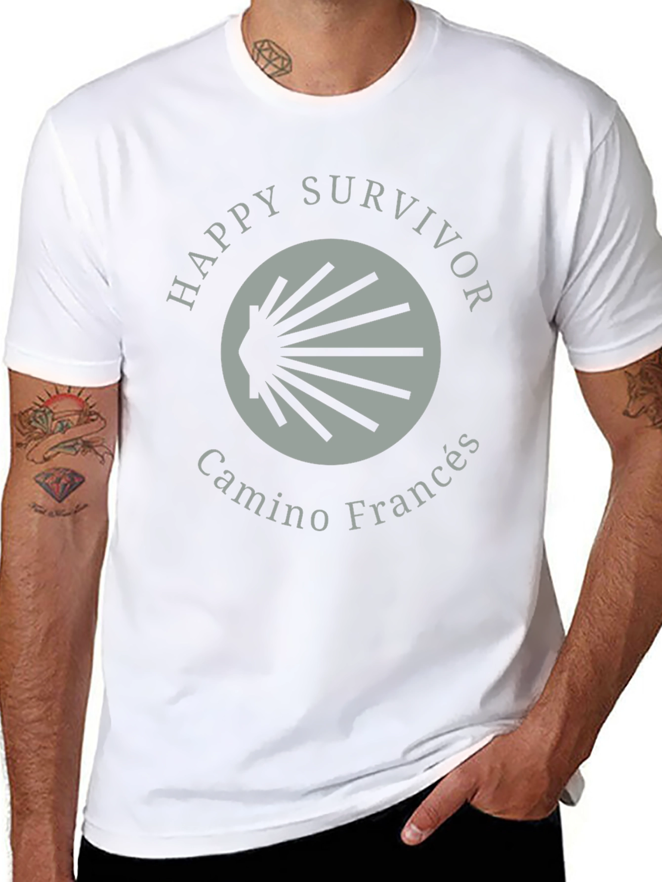 Camino Frances T-Shirt - Happy Survivor Pilgrim Tee