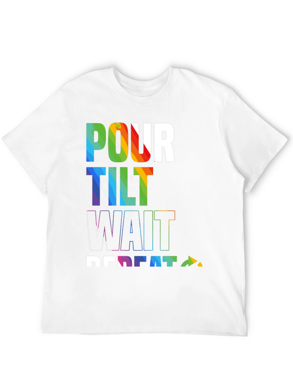 Pour Tilt Wait Repeat Graphic Tee - Black