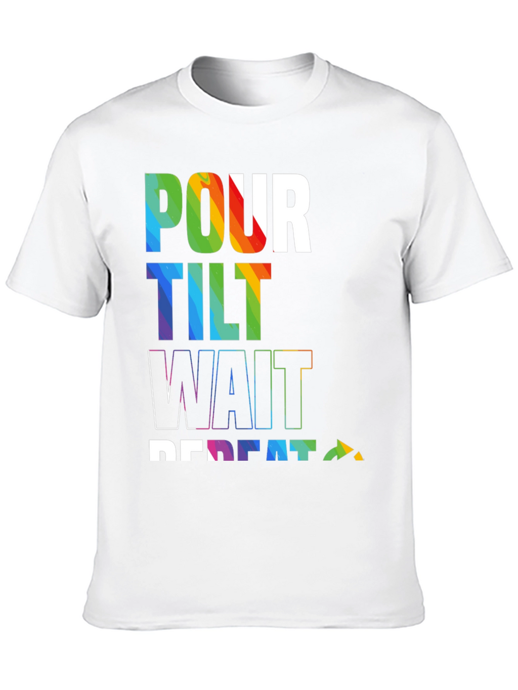 Pour Tilt Wait Repeat Graphic Tee - Black
