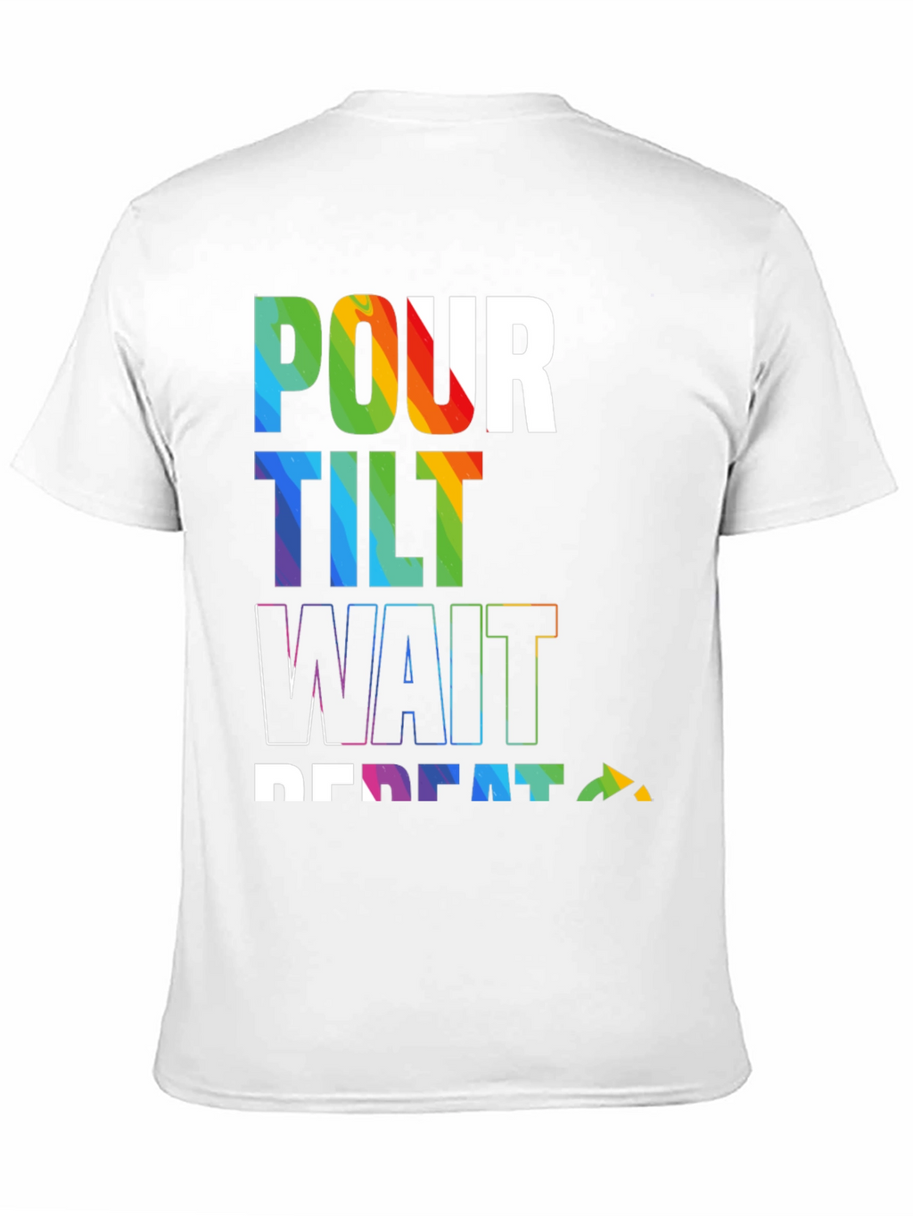 Pour Tilt Wait Repeat Graphic Tee - Black
