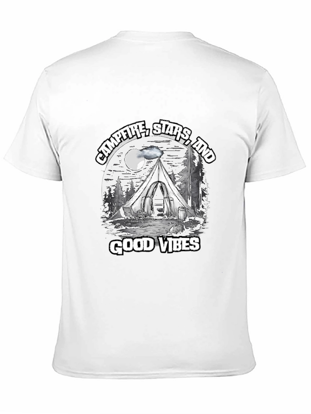 Campfire Stars Good Vibes Black T-Shirt
