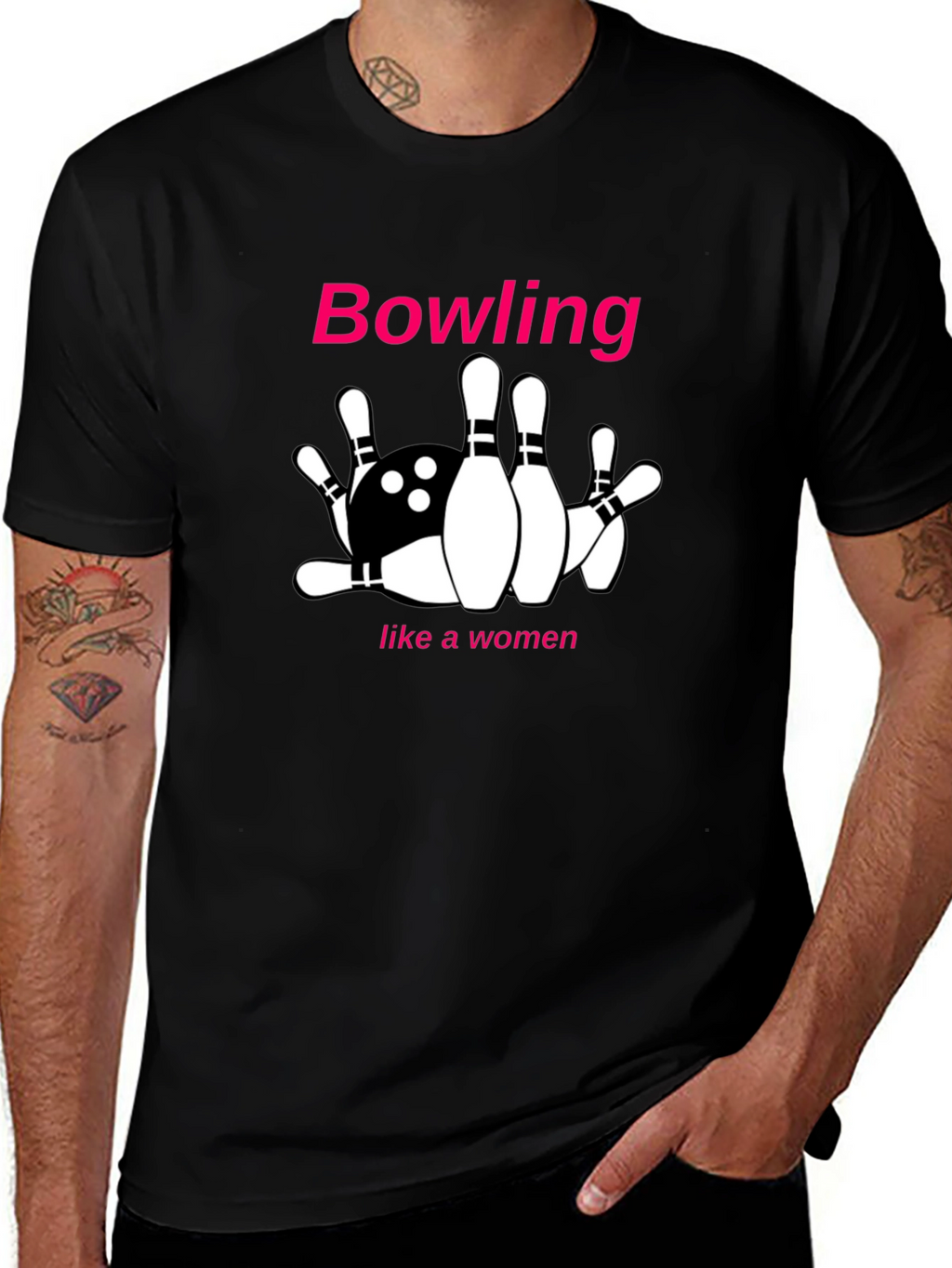Bowling Like A Woman Graphic Tee