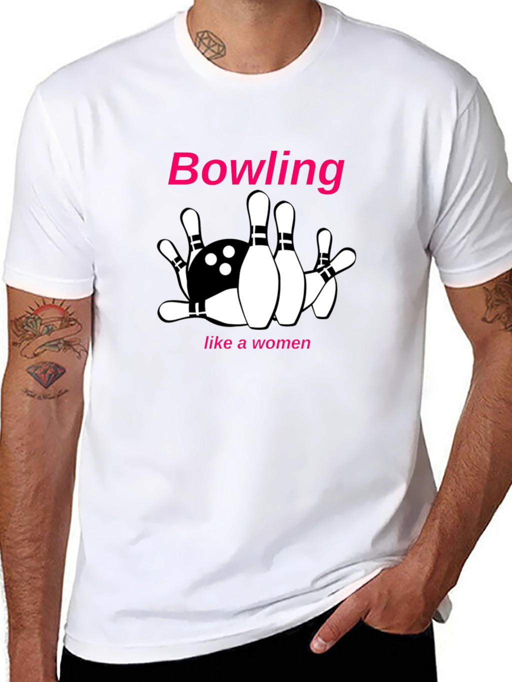 Bowling Like A Woman Graphic Tee