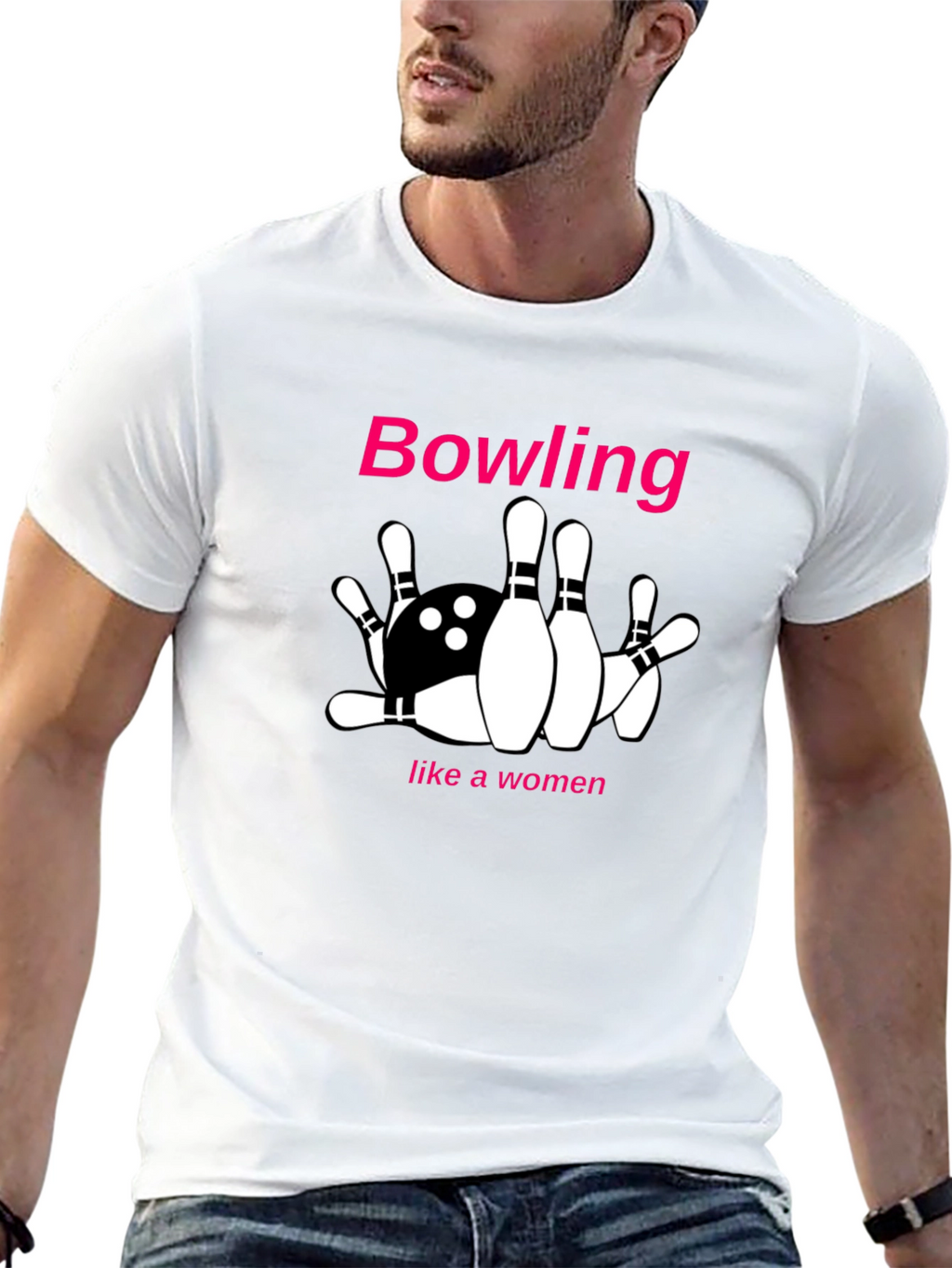 Bowling Like A Woman Graphic Tee