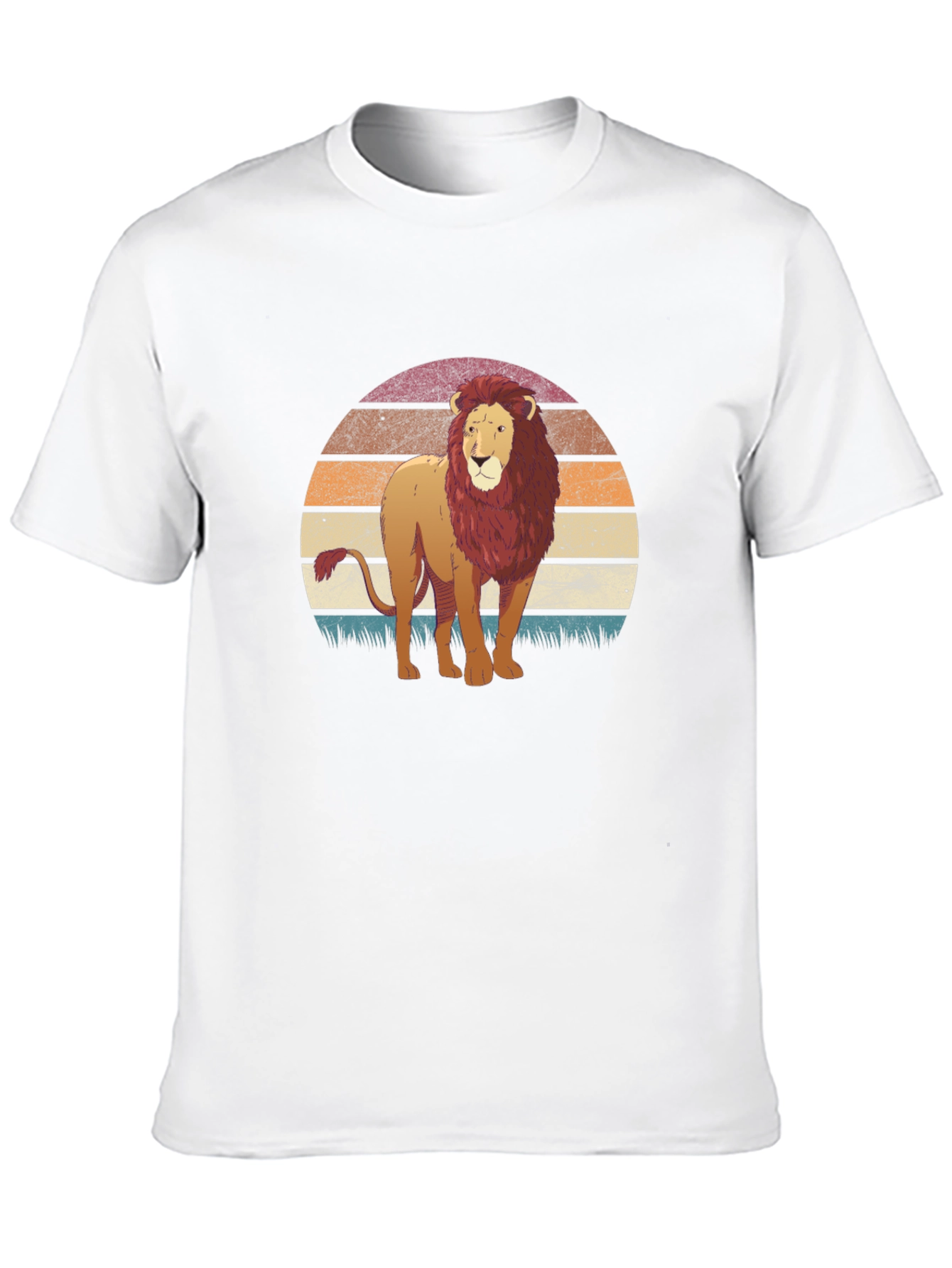 Lion Sunset Graphic T-Shirt