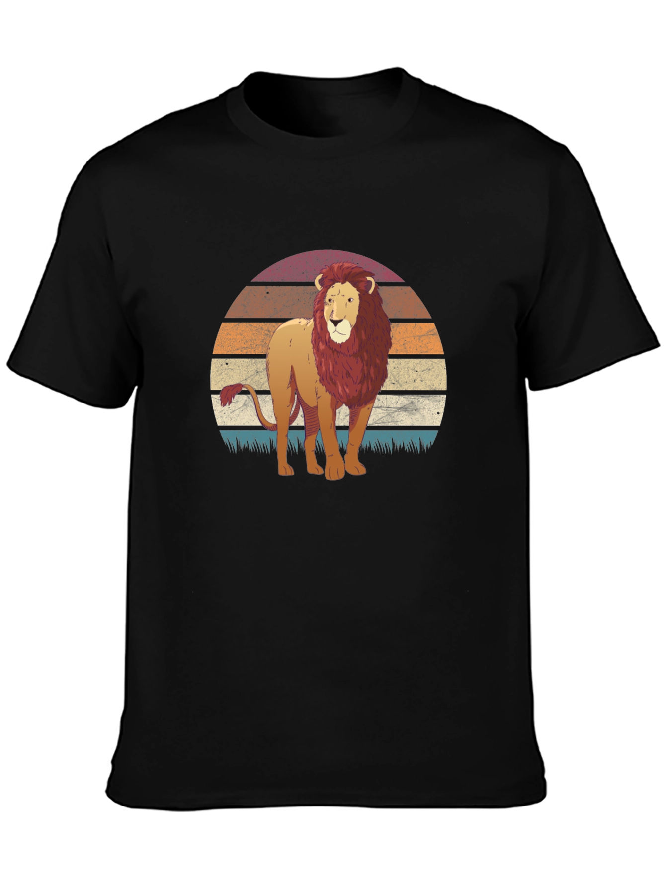 Lion Sunset Graphic T-Shirt