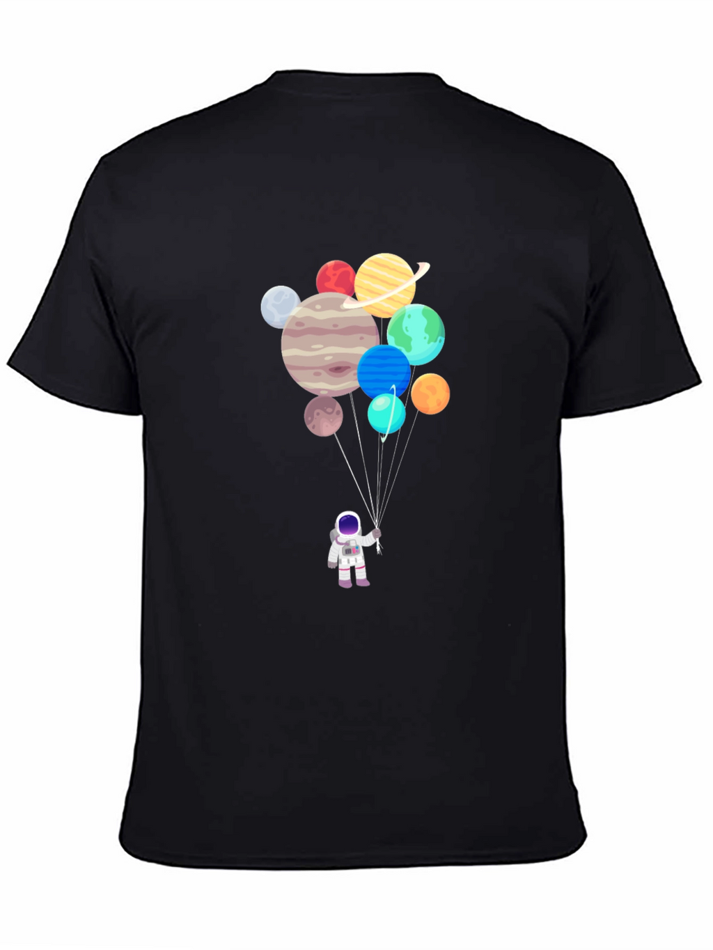 Astronaut Planets Balloon Graphic T-Shirt