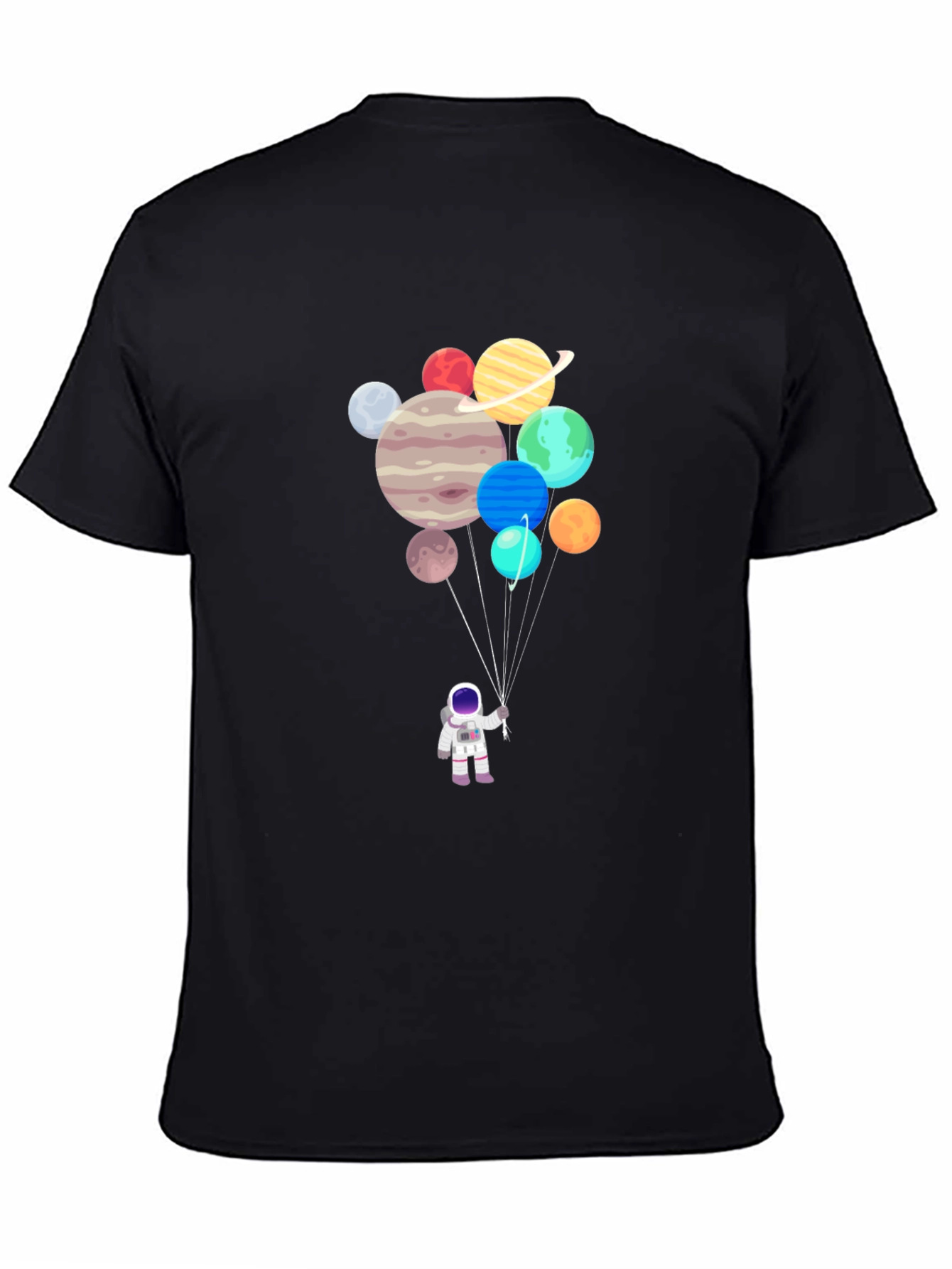 Astronaut Planets Balloon Graphic T-Shirt