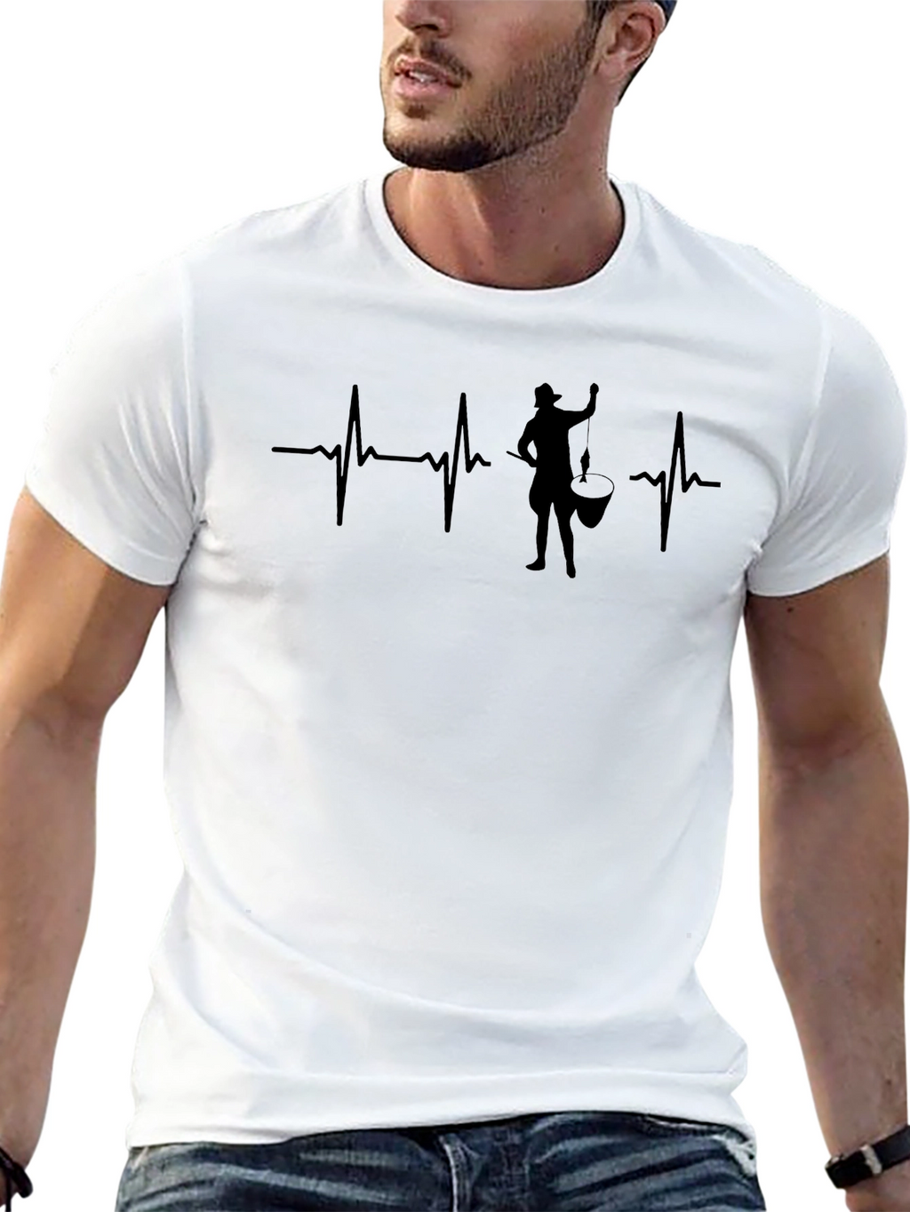 Fishing Heartbeat T-Shirt