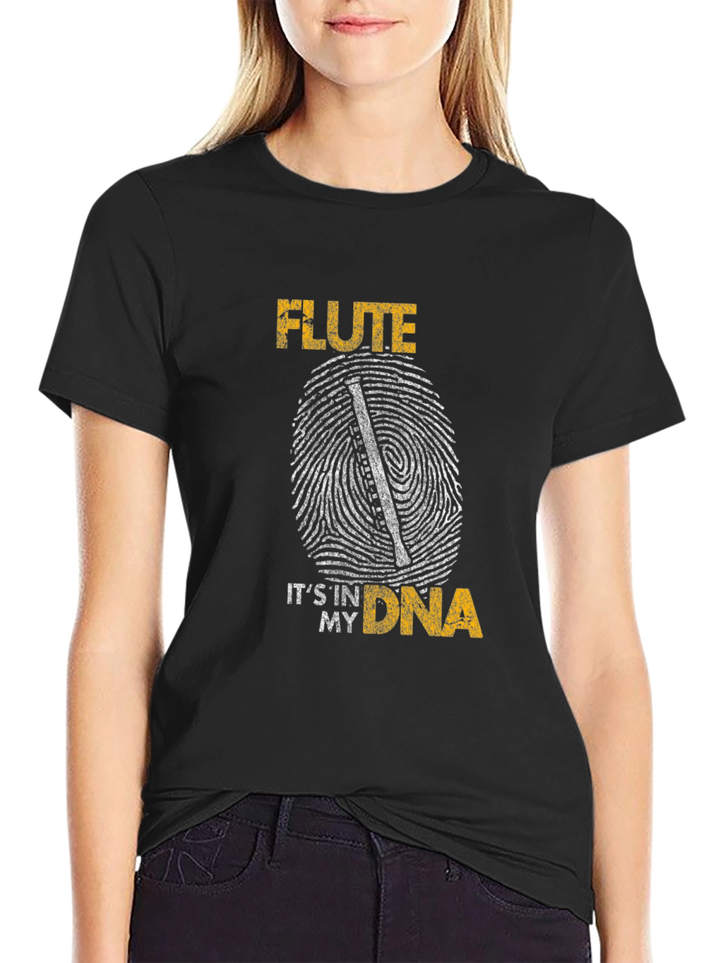 Flute DNA Graphic Tee - Musicians Gift