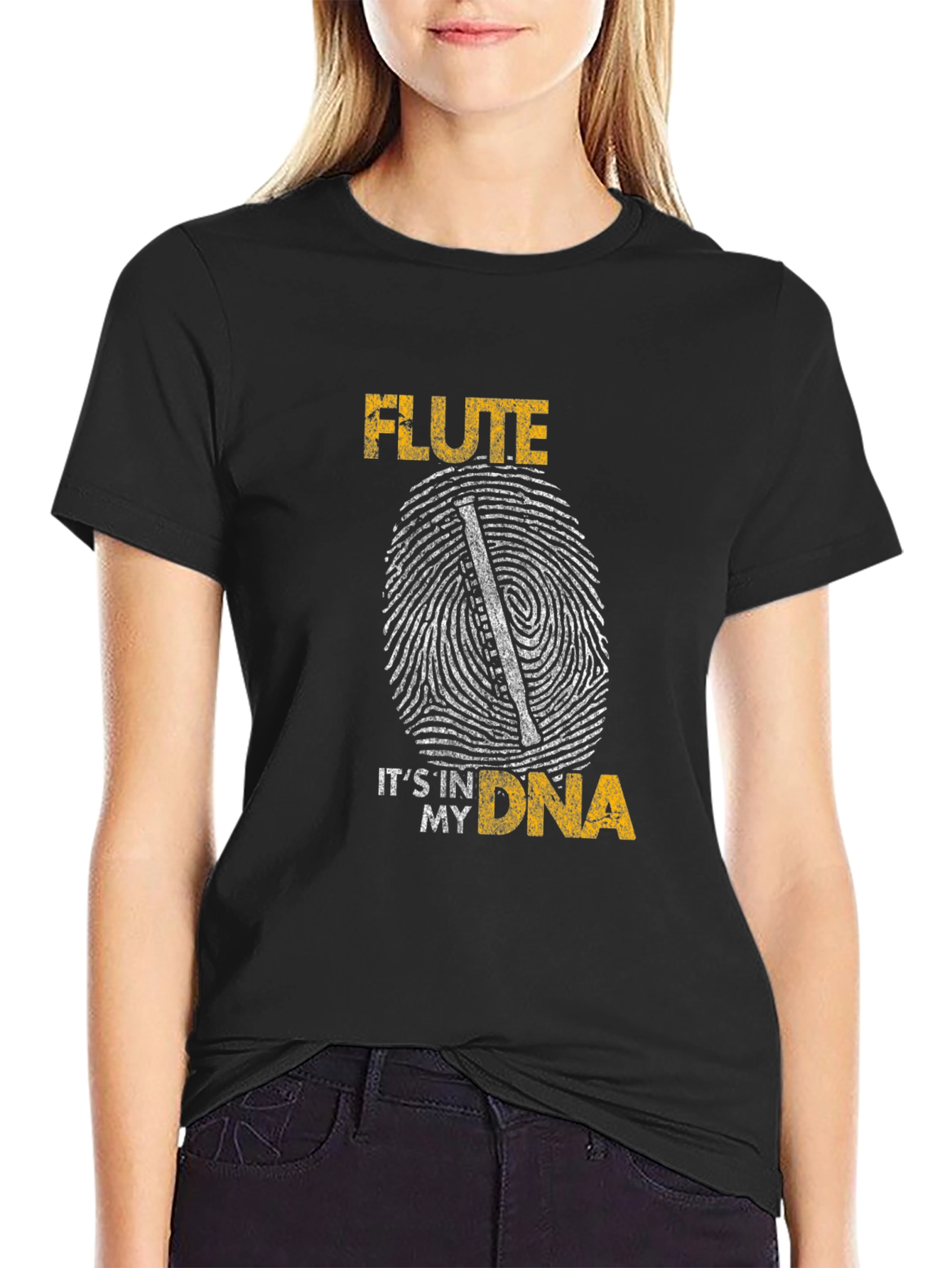 Flute DNA Graphic Tee - Musicians Gift