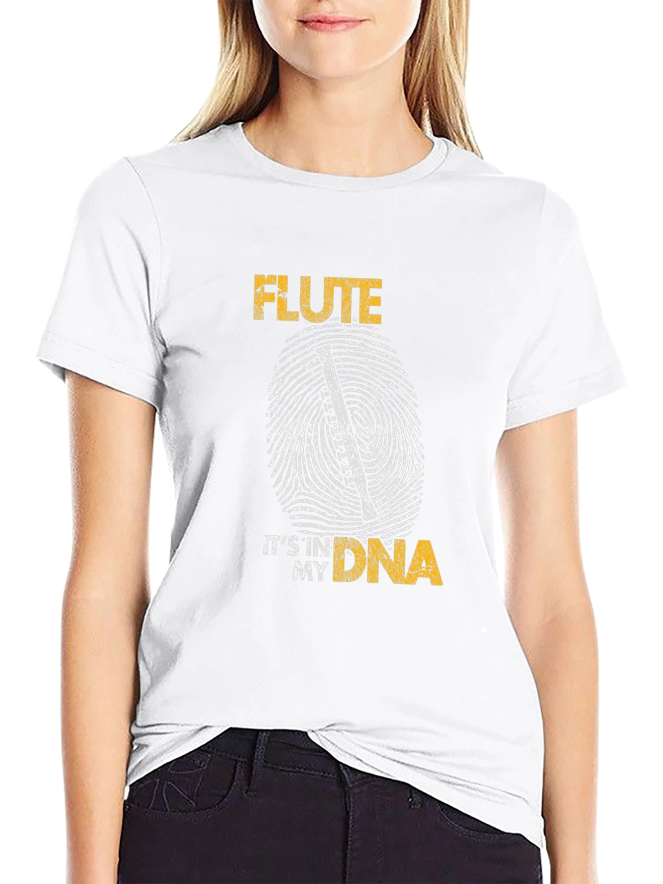Flute DNA Graphic Tee - Musicians Gift