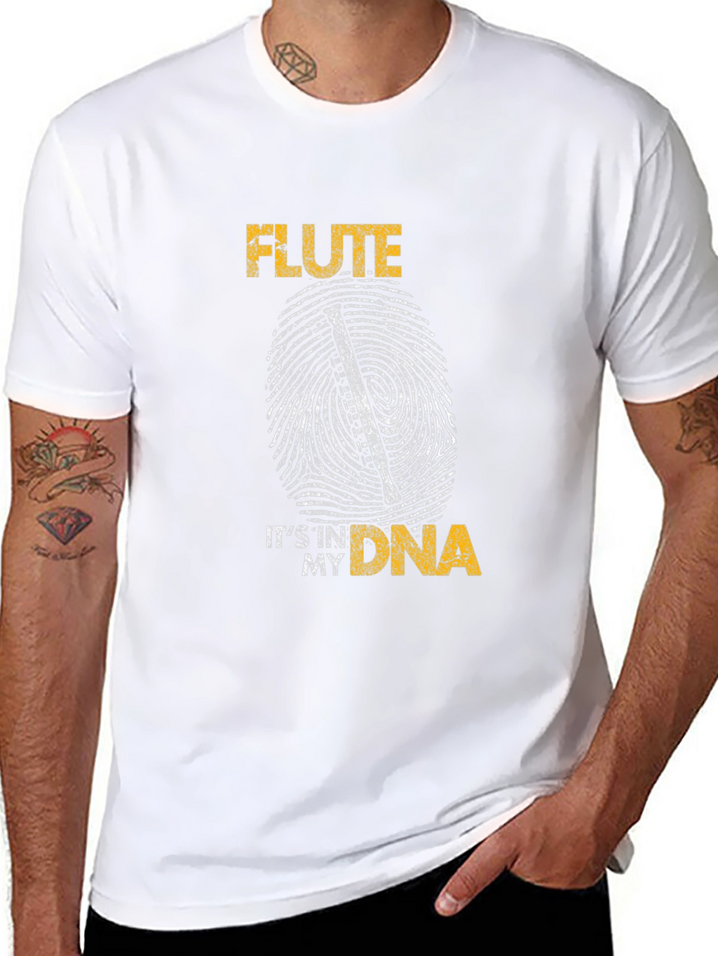 Flute DNA Graphic Tee - Musicians Gift