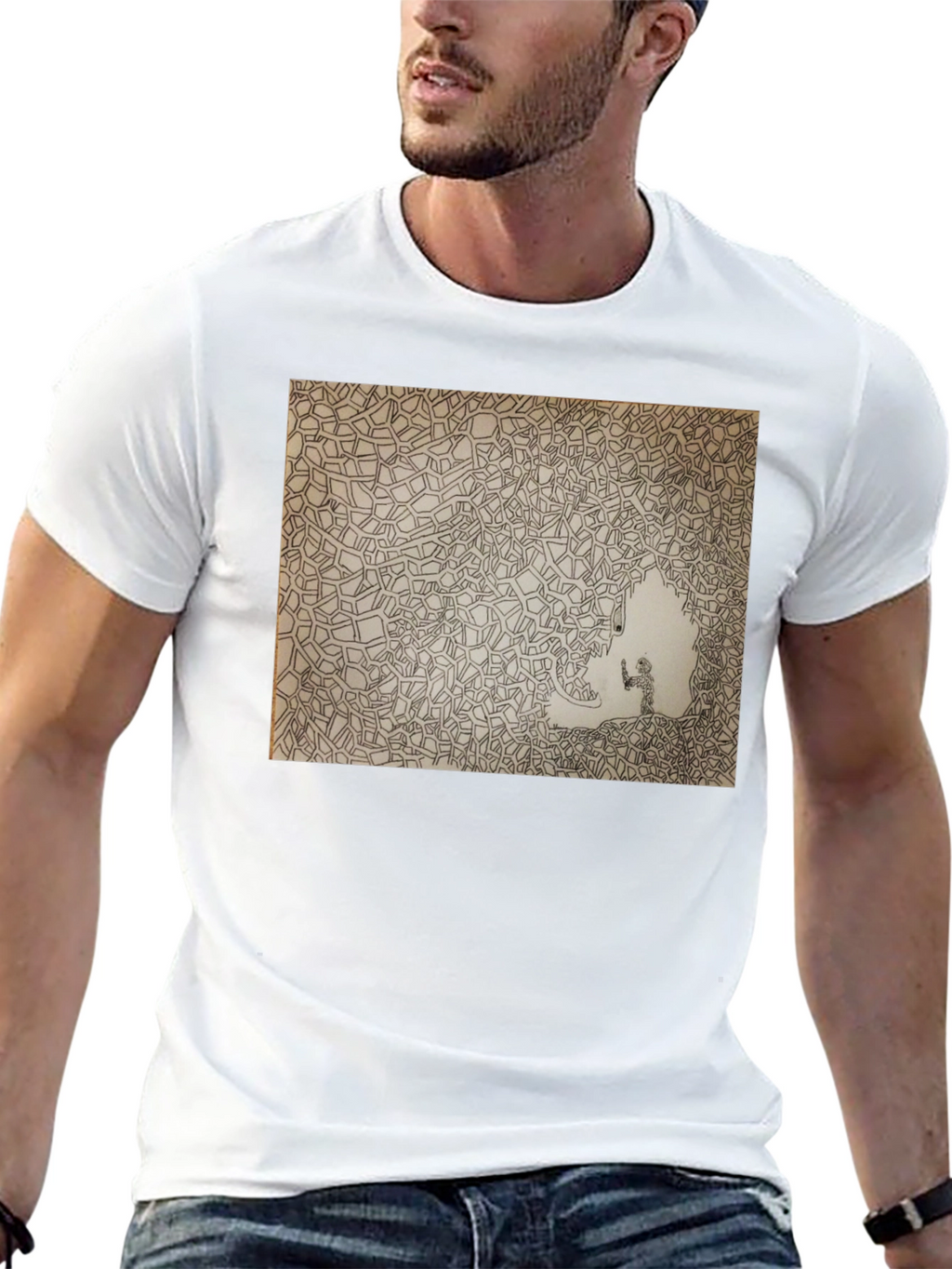 Abstract Art Black T-Shirt