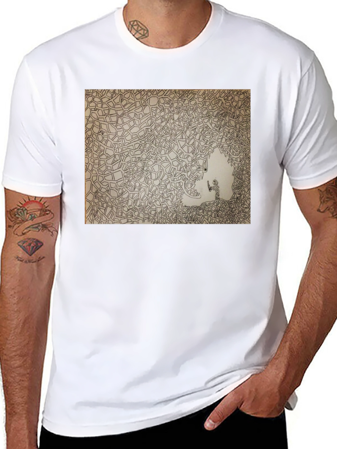 Abstract Art Black T-Shirt
