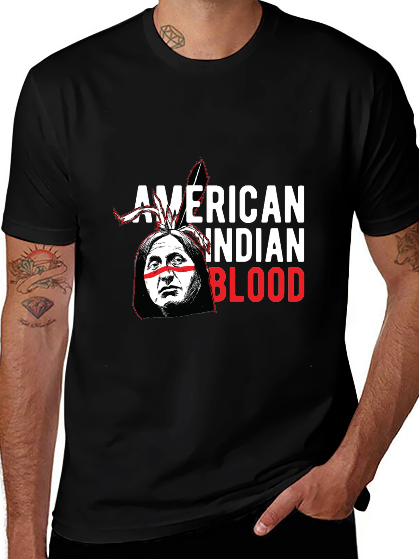 American Indian Blood Graphic T-Shirt