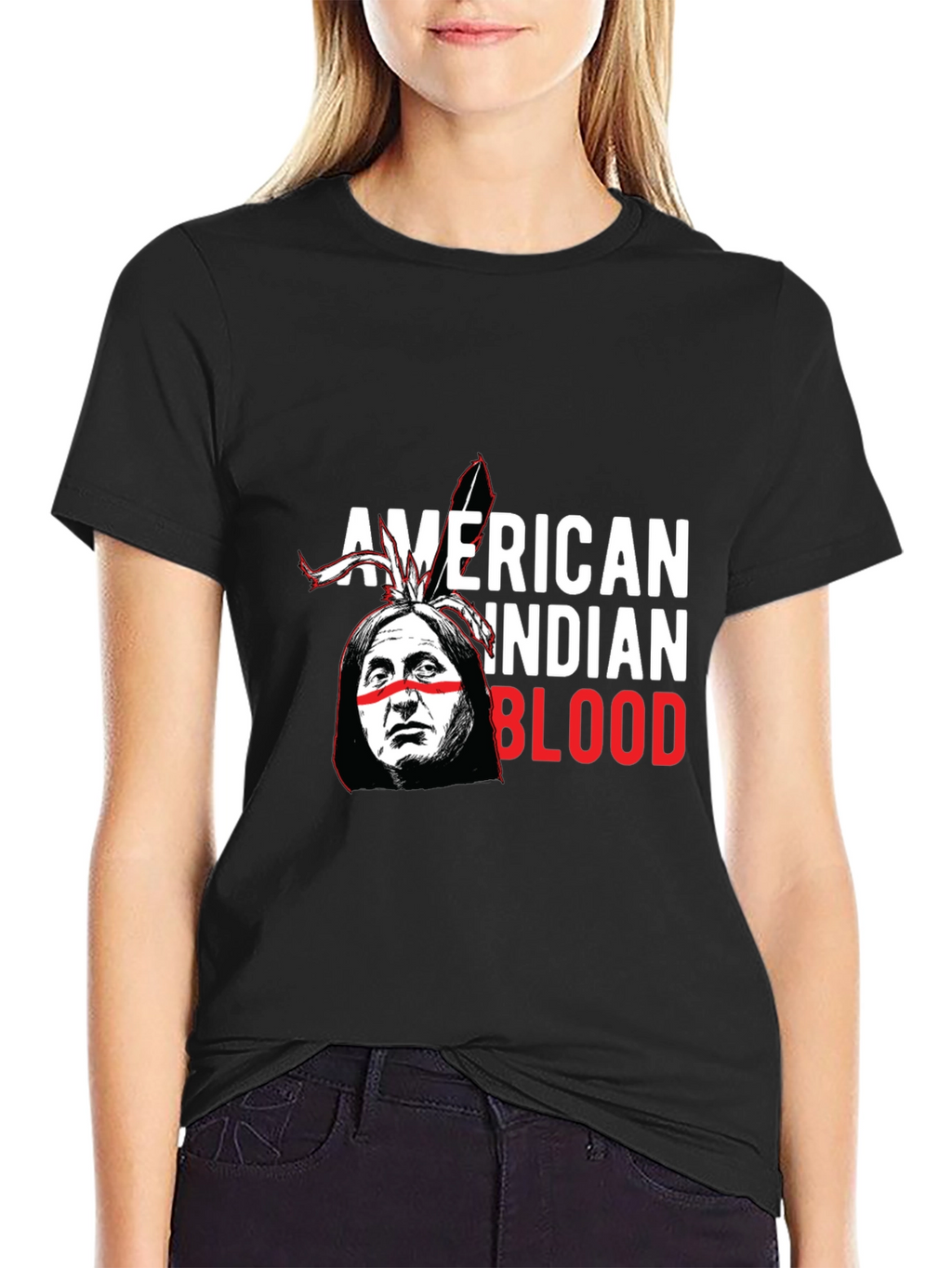 American Indian Blood Graphic T-Shirt