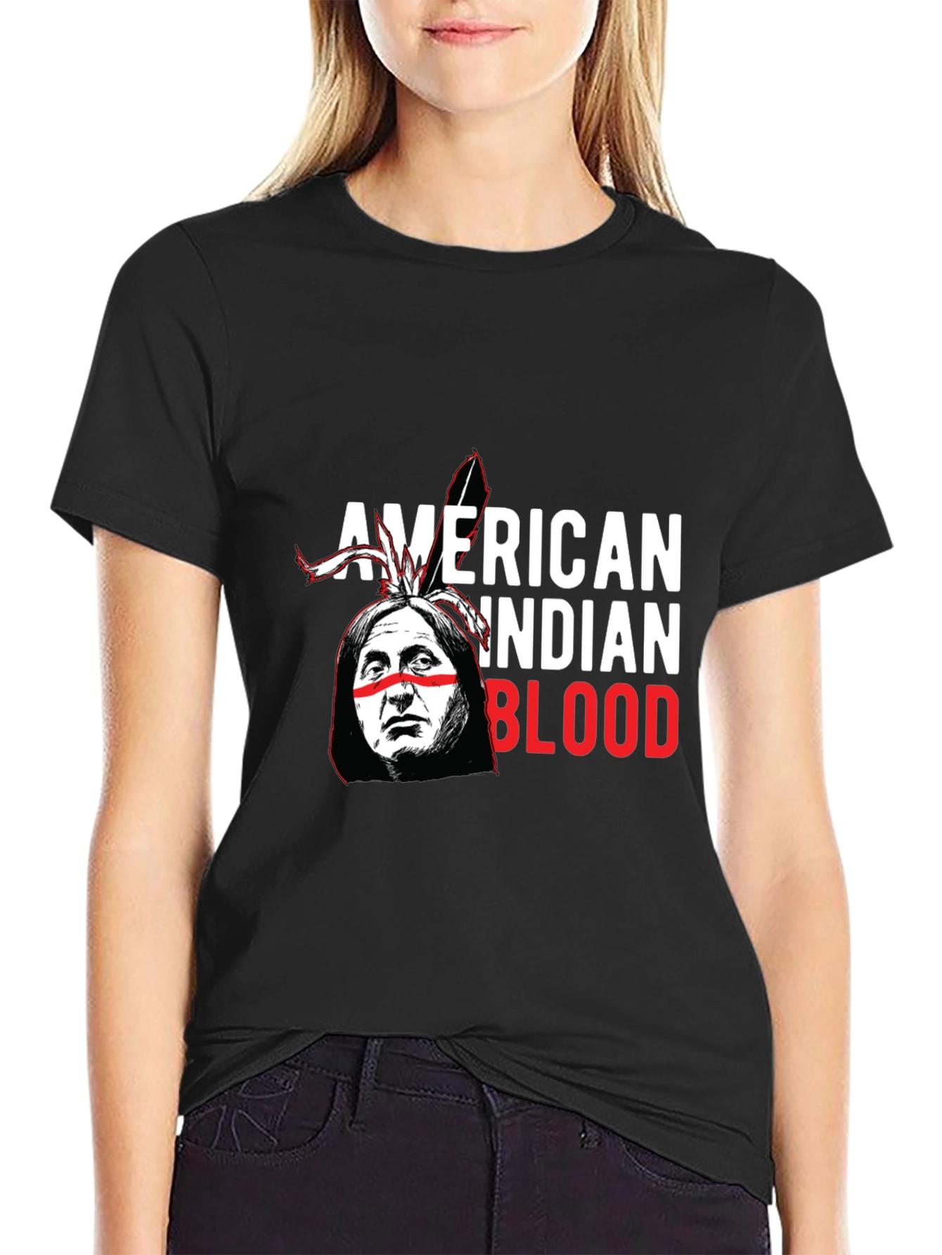 American Indian Blood Graphic T-Shirt