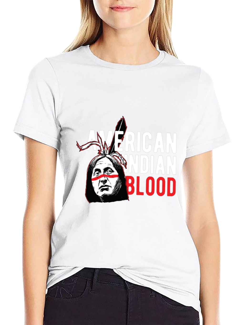American Indian Blood Graphic T-Shirt