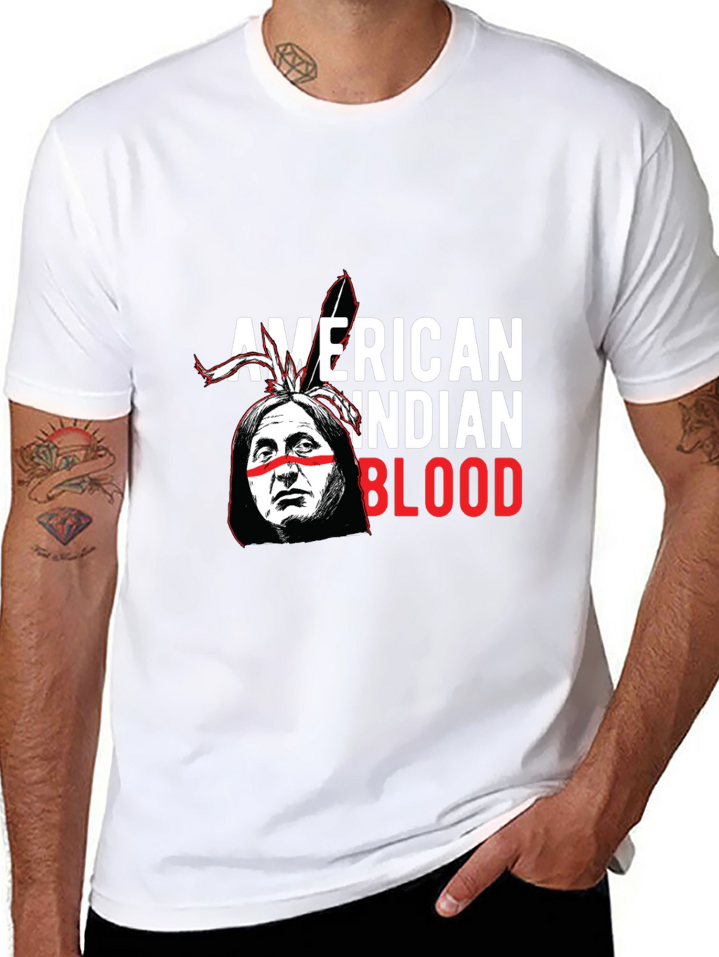 American Indian Blood Graphic T-Shirt