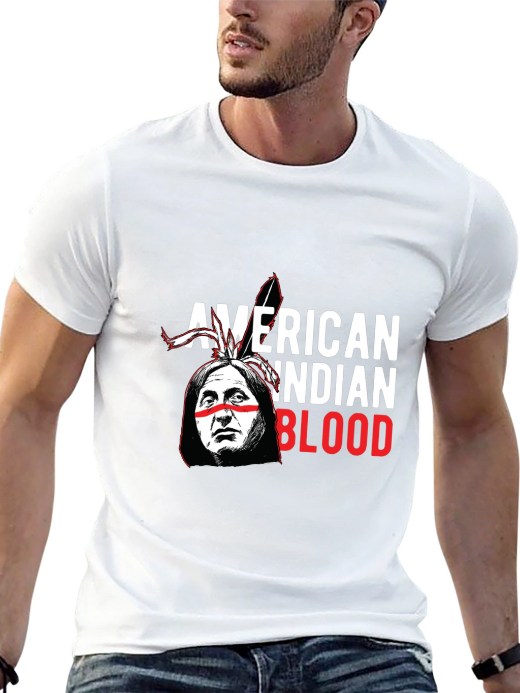 American Indian Blood Graphic T-Shirt