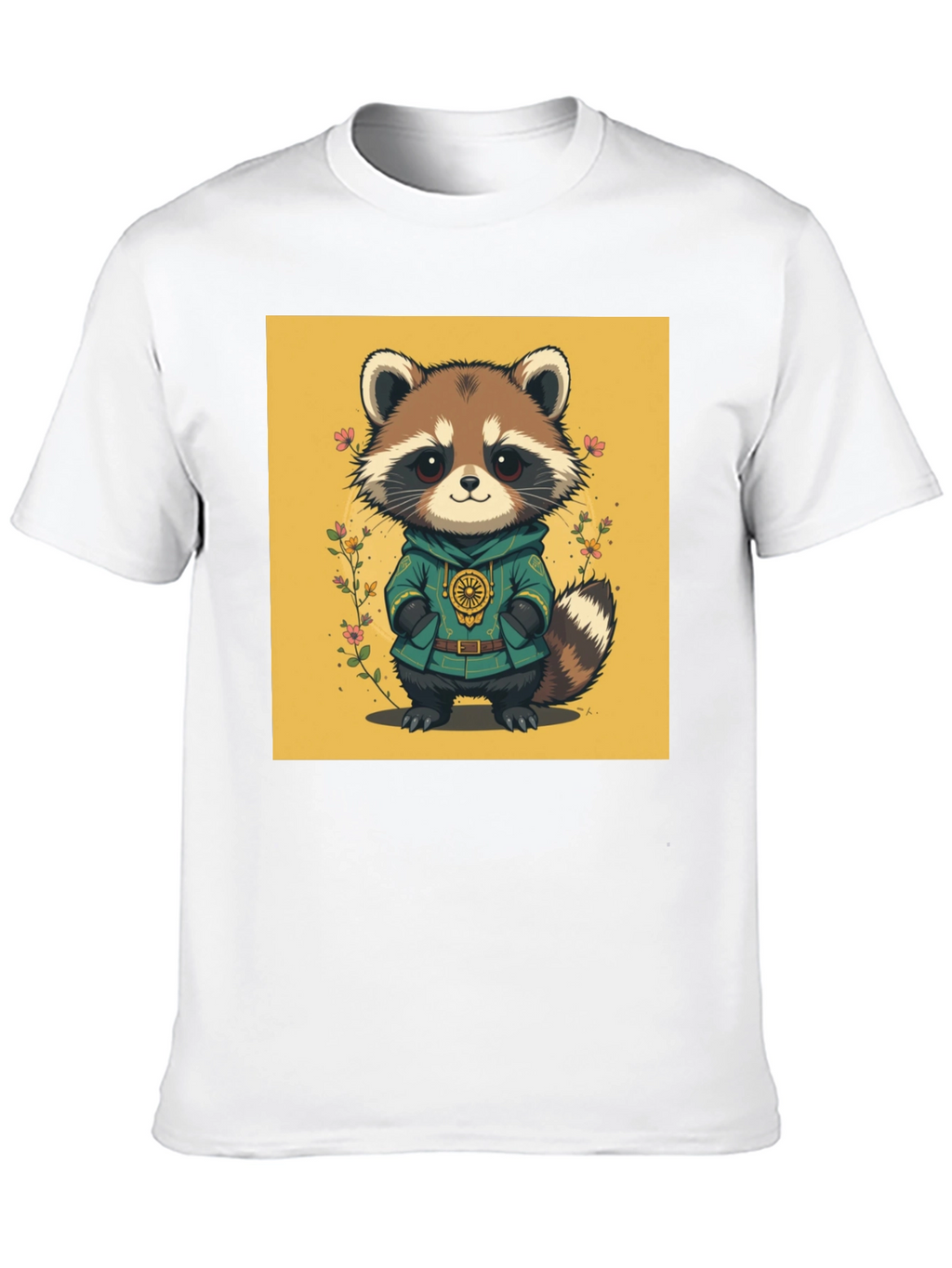 Cute Raccoon Graphic Tee - Unique Animal Design