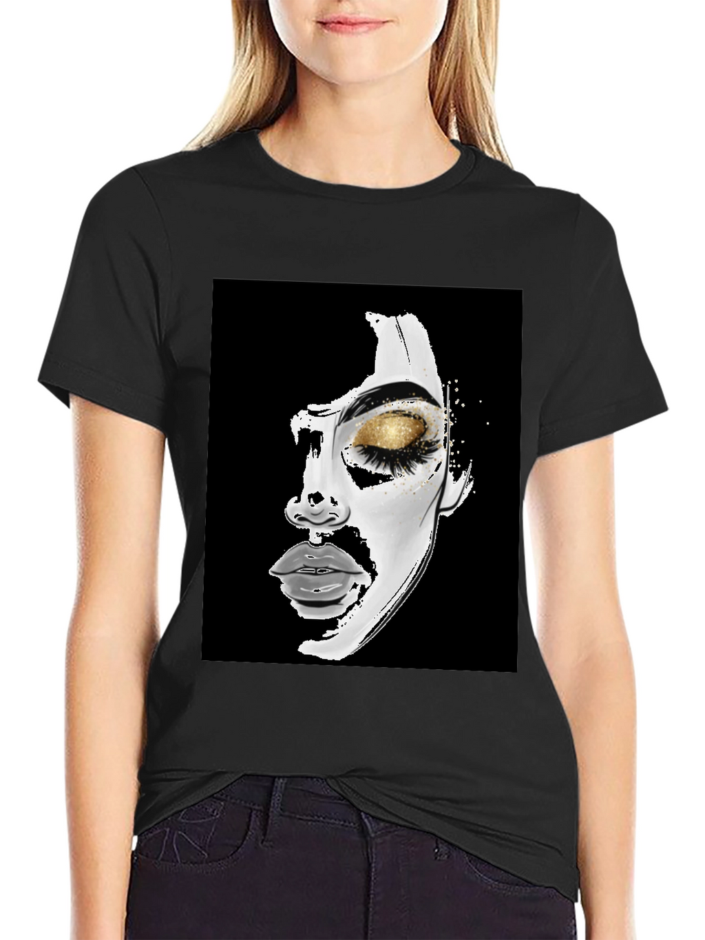 Artistic Womans Face Graphic Tee