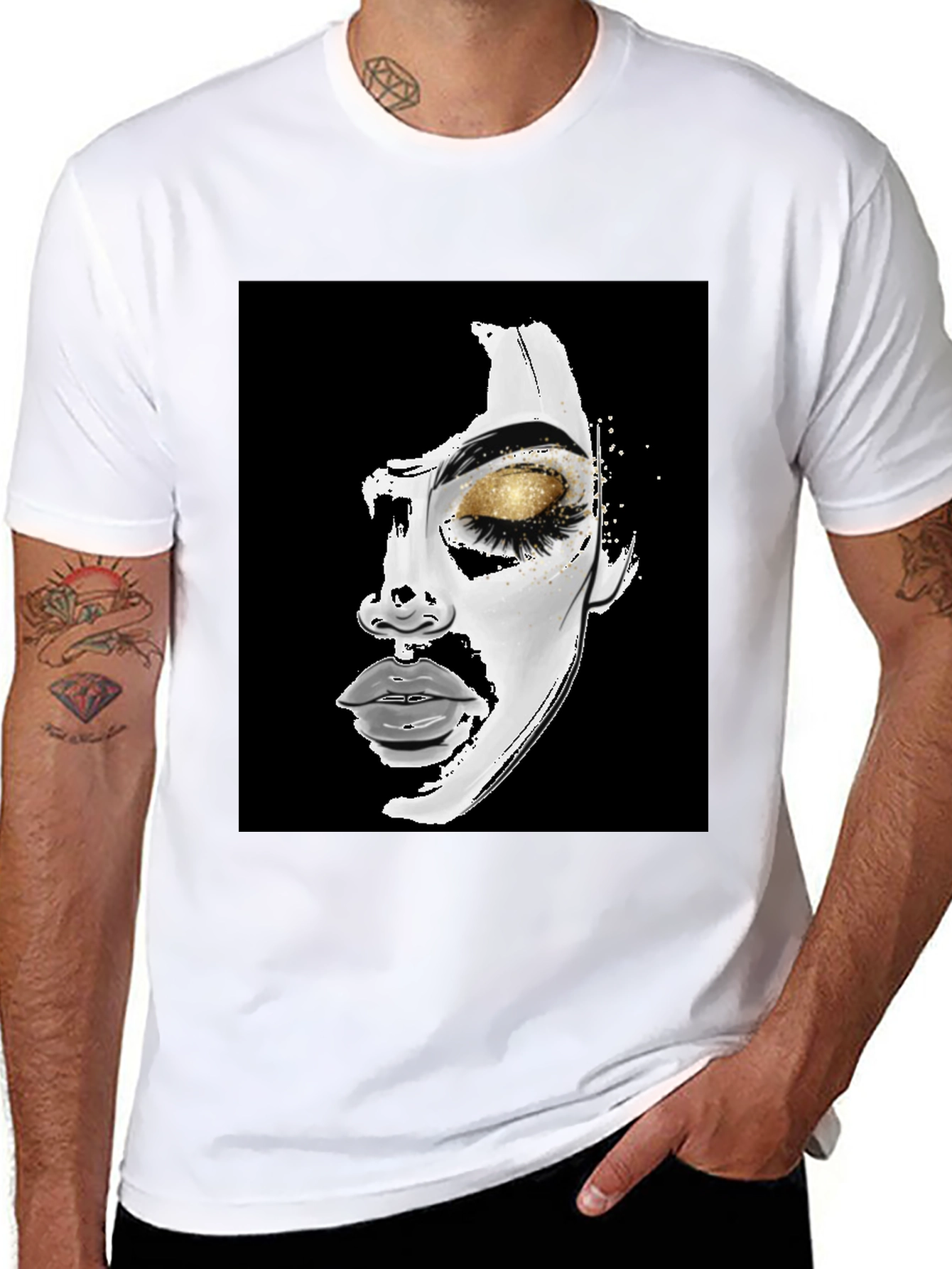 Artistic Womans Face Graphic Tee