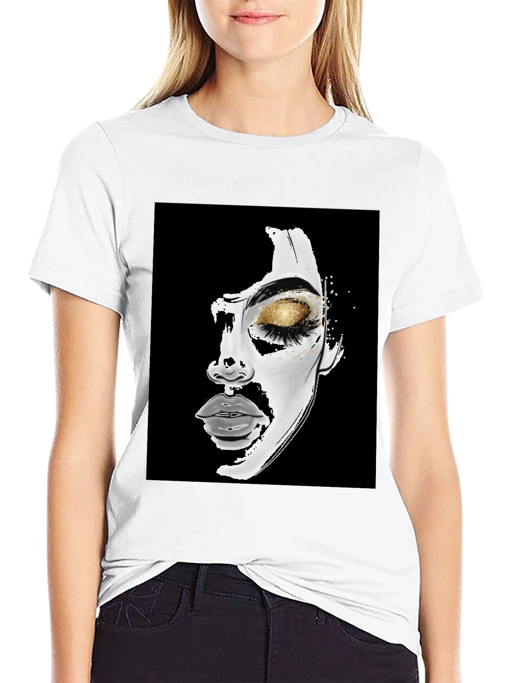 Artistic Womans Face Graphic Tee