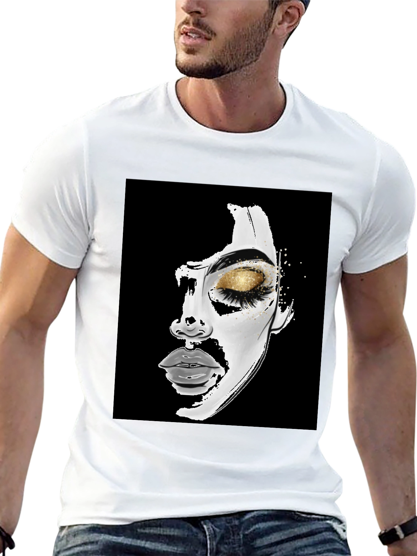 Artistic Womans Face Graphic Tee