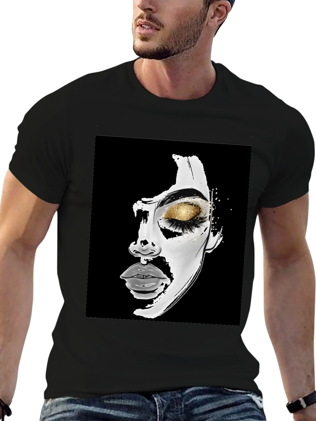 Artistic Womans Face Graphic Tee