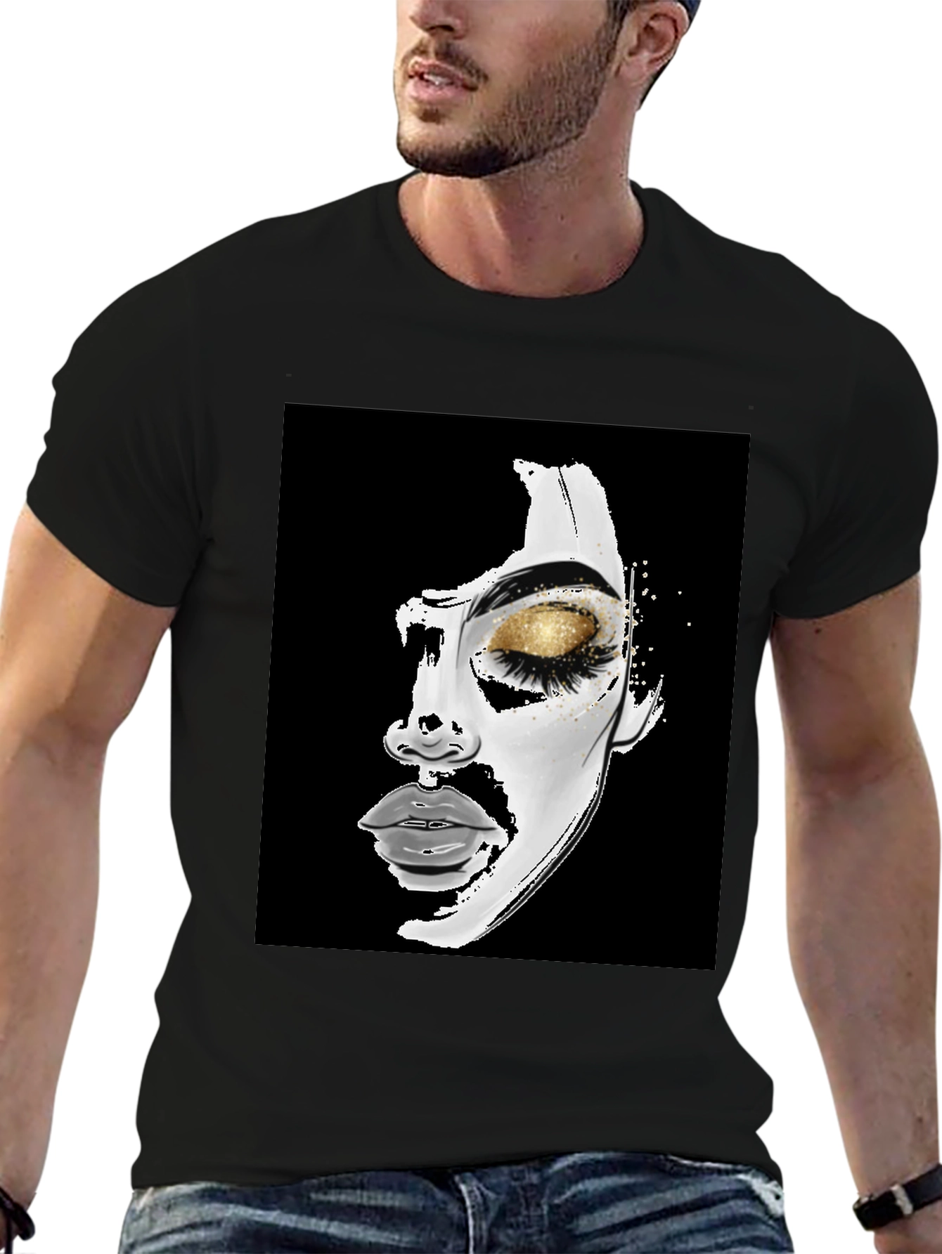 Artistic Womans Face Graphic Tee