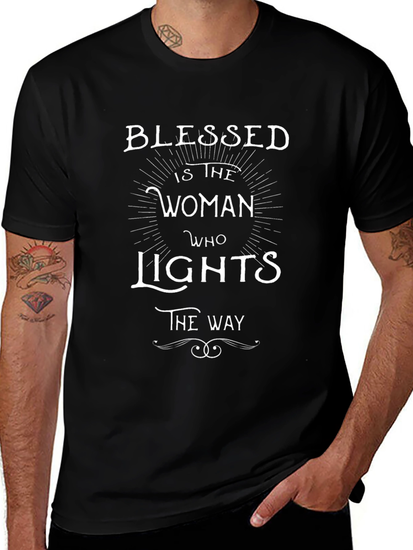 Blessed Woman Graphic Tee - Black