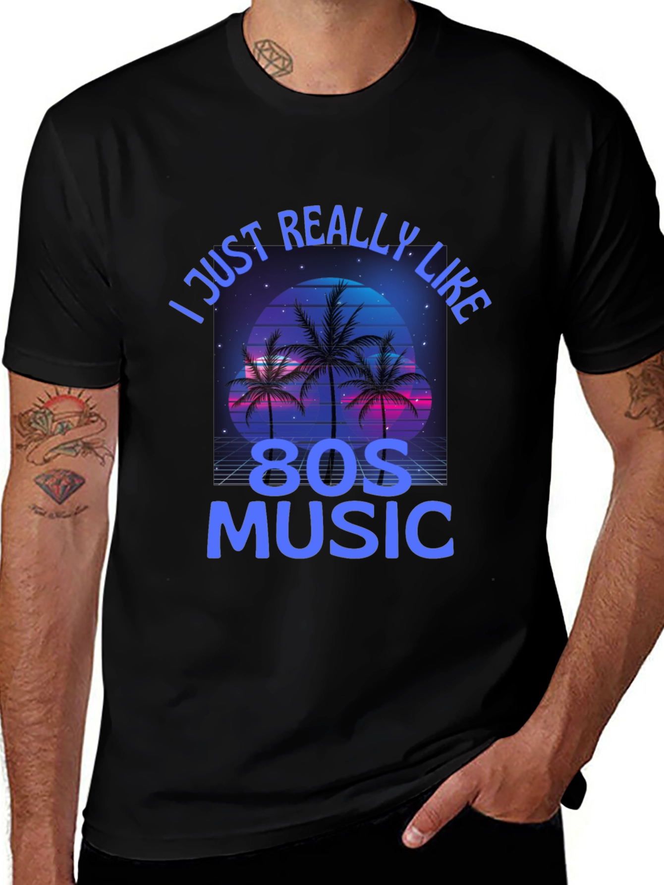 Retro 80s Music T-Shirt - I Just Really Like 80s Music Tee