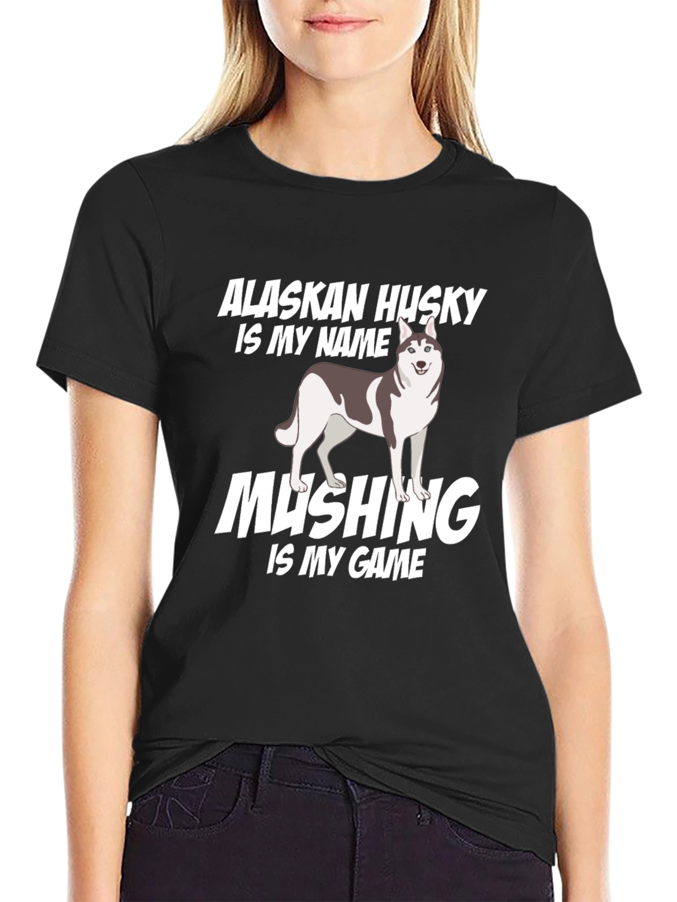 Alaskan Husky Mushing T-Shirt