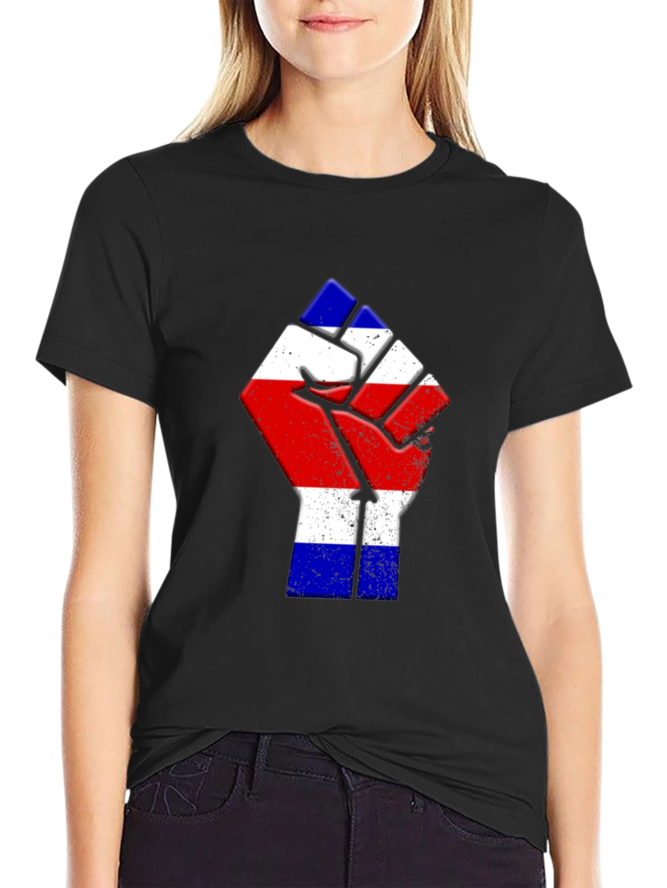 Costa Rica Flag Fist T-Shirt - Support & Pride