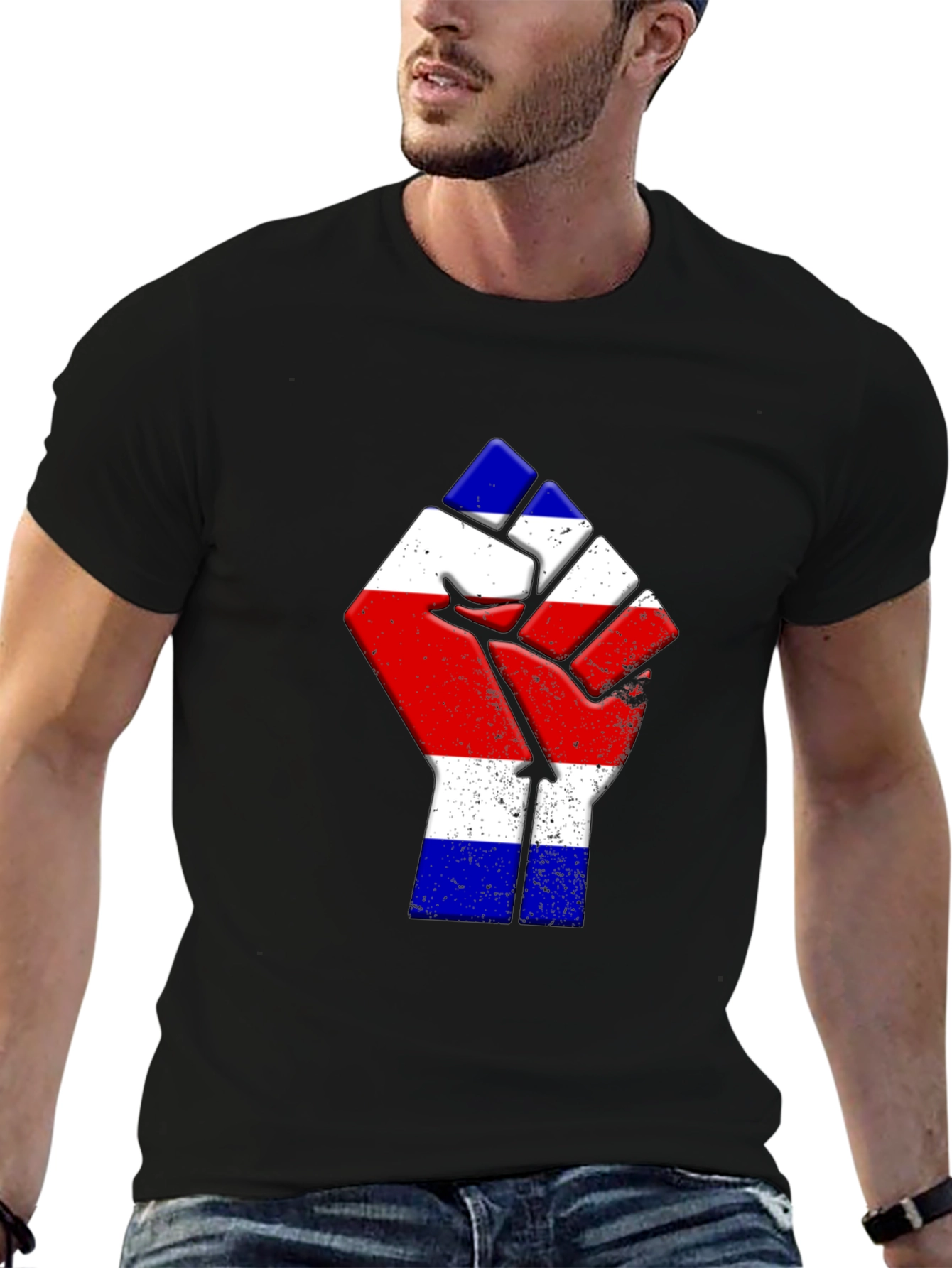 Costa Rica Flag Fist T-Shirt - Support & Pride