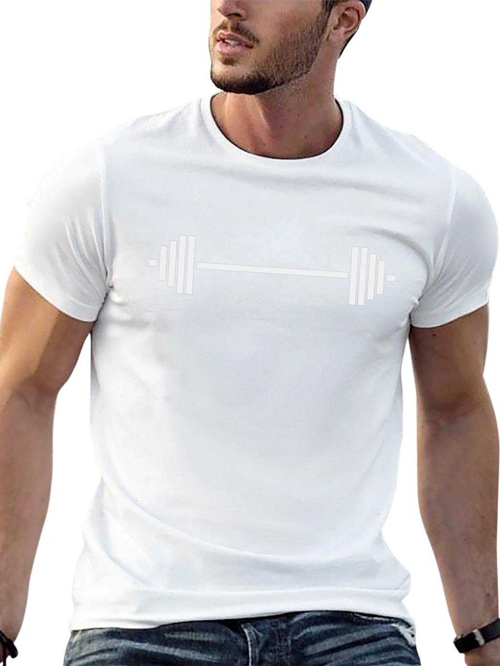 Workout Barbell Graphic T-Shirt - Gym Fitness Apparel