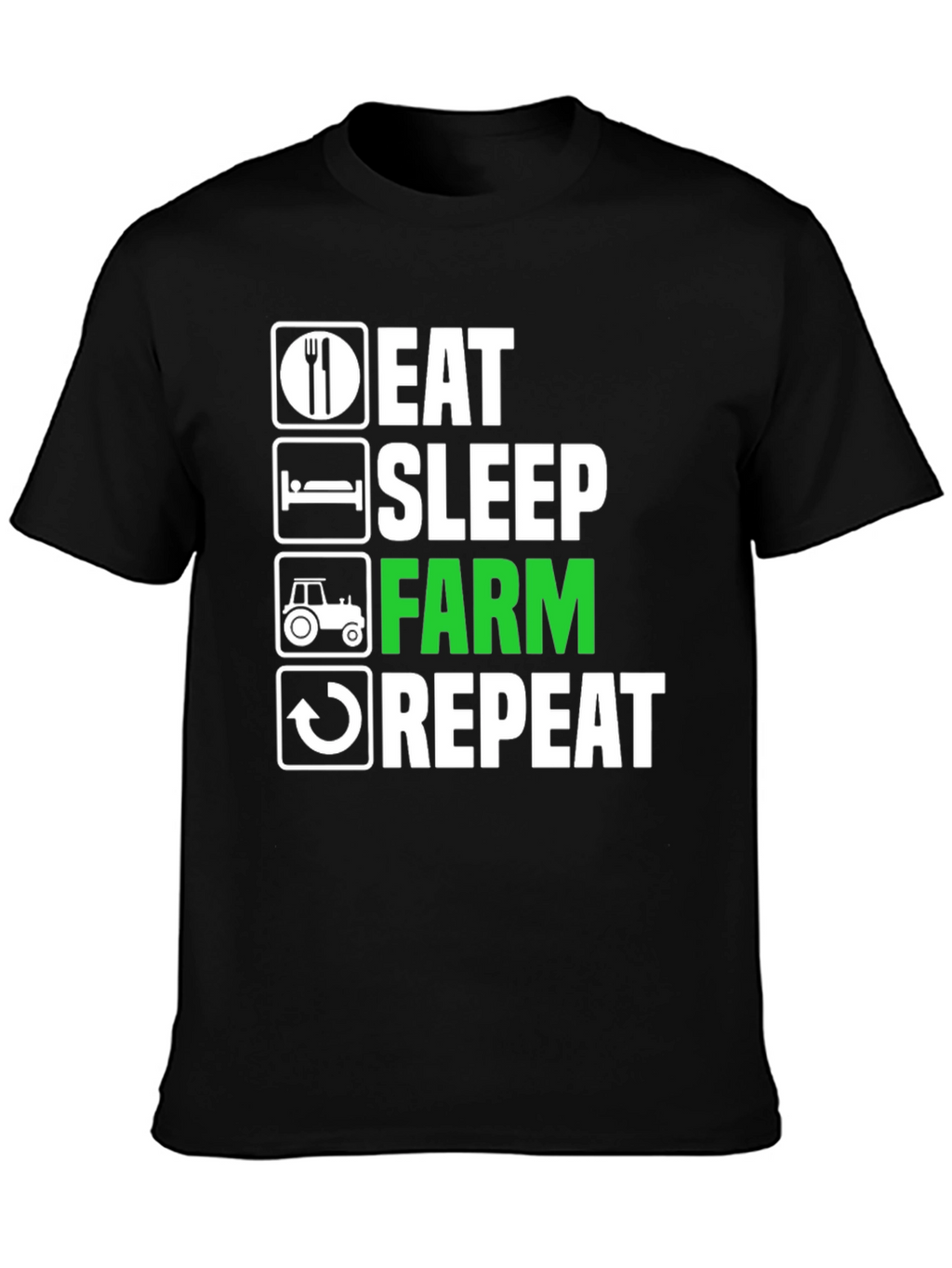 Eat Sleep Farm Repeat T-Shirt - Farming Life Tee