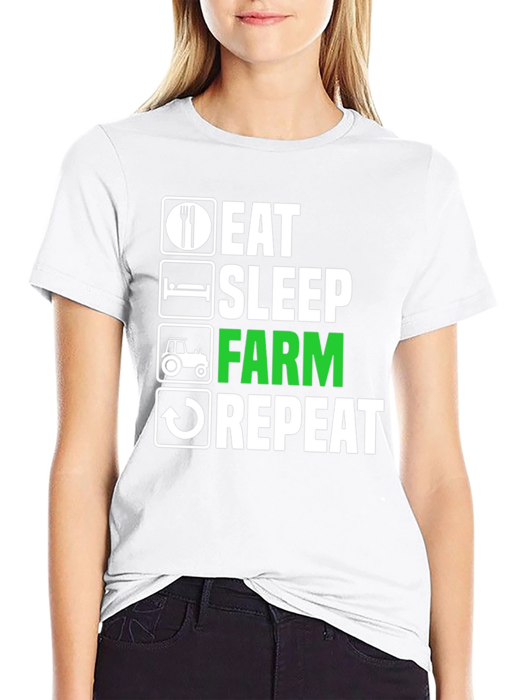 Eat Sleep Farm Repeat T-Shirt - Farming Life Tee