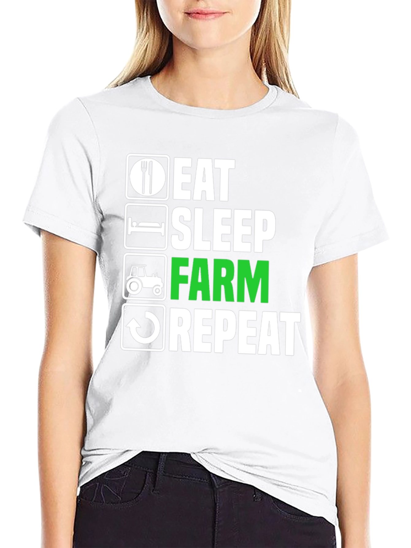 Eat Sleep Farm Repeat T-Shirt - Farming Life Tee