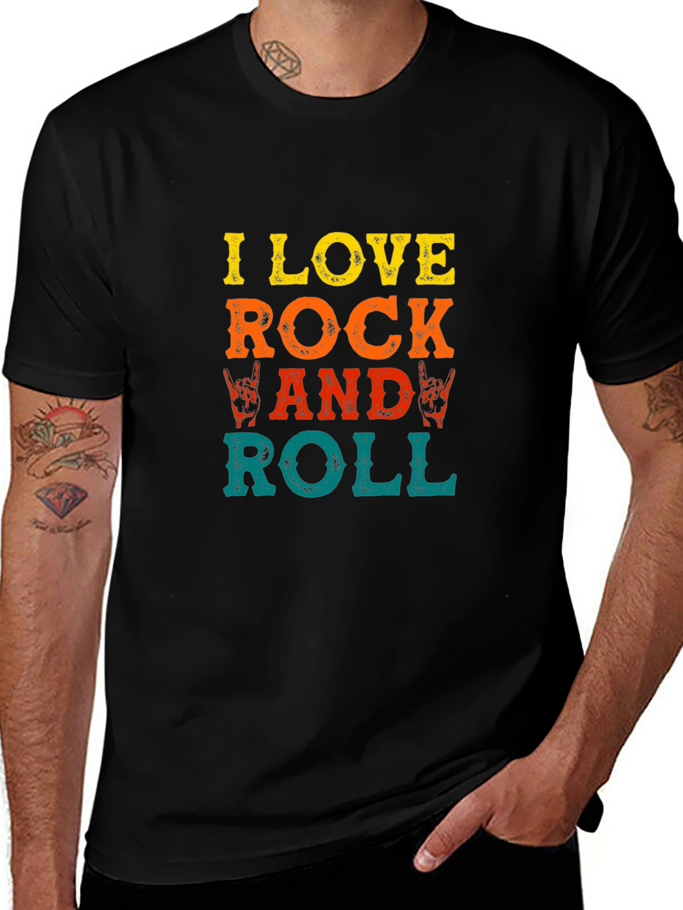 I Love Rock and Roll Graphic Tee - Classic Rock Shirt
