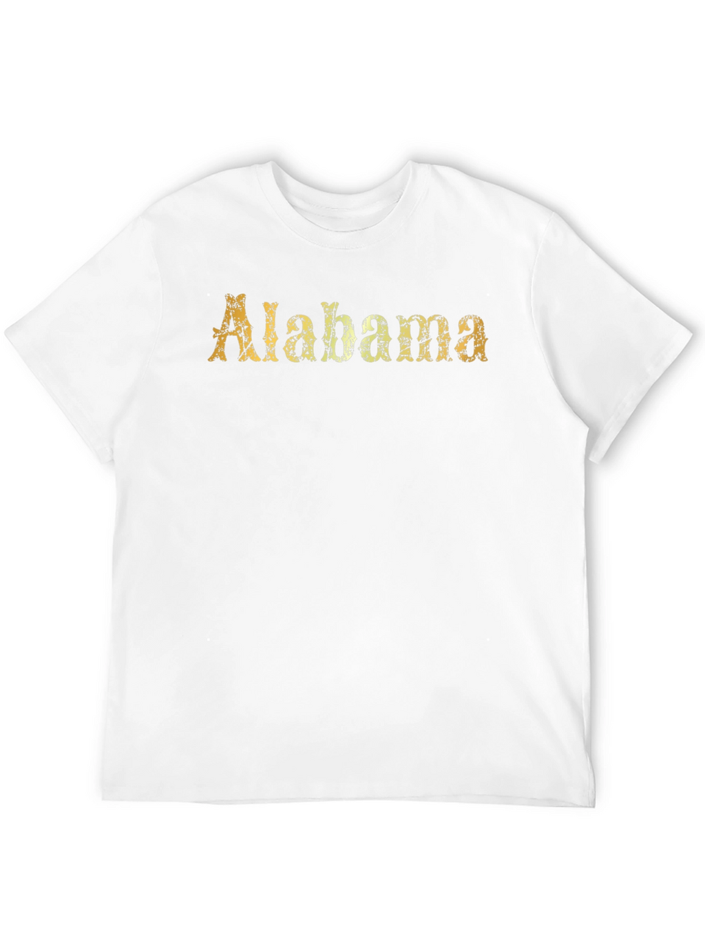Alabama State T-Shirt - Distressed Gold Design